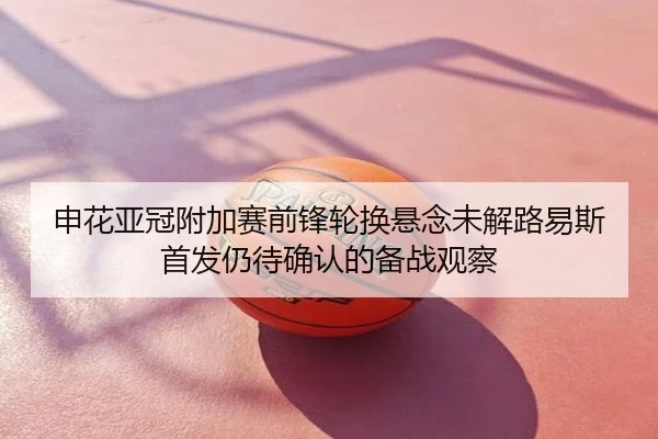 申花亚冠附加赛前锋轮换悬念未解路易斯首发仍待确认的备战观察